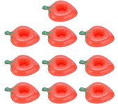 10 posavasos inflables con forma de fresa para piscina, juguetes de baño para niños