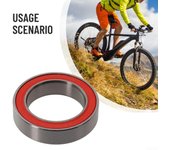 Rodamiento de bolas de bicicleta de 15 g 20307-2RS Acero de alta calidad negro + plateado