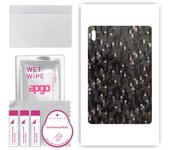 apgo Protective Skin Sticker for the back compatible with Samsung Galaxy Tab S8 Ultra WiFi, Wrap Film, Foil, Vinyl - Pattern Carbon Black Pixel