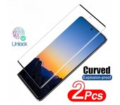 2 uds vidrio templado curvado para Samsung Galaxy S24 S22 S23 S21 S20 Plus Ultra FE Protector de pantalla Note 10 9 20 Plus S9 S10 Glass Note 8 puro
