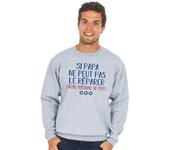 Sudadera de Hombre - SI PAPÁ NO PUEDE ARREGLARLO (ASÍ NADIE PUEDE) XS gris heather