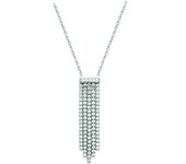 Les Trésors De Lily [Q4960] - Collier argent 'Sissi' blanc argenté (rhodié) - 37x10 mm blanco