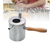 Olla para derretir cera de acero inoxidable doble, olla para hervir cera, olla para hervir miel, herramientas de apicultura plata