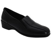 Mod Comfys zapatos flexibles sin cordones con refuerzo doble para mujer/señora 4 UK negro