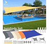 Toldo rectangular cuadrado resistente al agua y al agua que bloquea los rayos UV para protegerse del sol, piscina, jardín, patio, patio trasero y coche 2mx3m