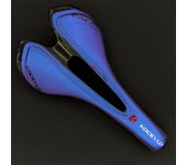 Asiento de bicicleta de carbono Kocevlo, cómodo sillín de bicicleta de carretera MTB, cojín de asiento de bicicleta de fibra de carbono para ciclismo azul