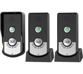 Timbre de intercomunicación inalámbrico, timbre de intercomunicación inteligente recargable para el hogar, bidireccional en tiempo real 1 Outdoor Unit with 1 Indoor Unit negro