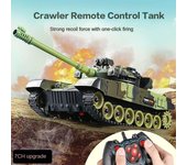 Nuevo 9 canales RC tanque guerra militar batalla Estados Unidos M1 Leopard 2 Control remoto coche de juguete modelo táctico juguetes electrónicos para niños 1 battery verde