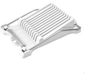 Cortadora de fiambres de acero inoxidable de 10 alambres, utensilio de cocina para queso y huevos. White blanco