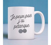Taza NO PUEDO TENER PETANCA TU blanco