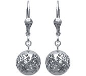 Les Trésors De Lily [L6282] - Dormeuses Argent 'Carmen' argenté (rhodié) - 10 mm plata