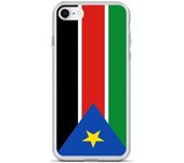 Funda iPhone - iPhone 7 - Drapeau Soudan du Sud - Souple - Design fin et léger - Multicolore