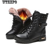 Botas de moto gruesas de talla 35-41, botas de combate con cordones y punta redonda a la moda de otoño para mujer, zapatos de mujer 41 negro