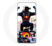 Coque pour Samsung Galaxy A8 Plus Formule 1 Max Verstappen Pilote automobile F1 noir rouge et jaune