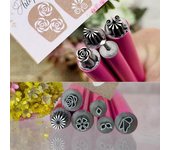 Juego de 10 bolígrafos para estampar diseños de uñas, juego de bolígrafos para estampar diseños de uñas, herramientas de punteado de grafiti para manicura, patrones geométricos florales, herramientas portátiles para estampar diseños de uñas 10 pcs color r