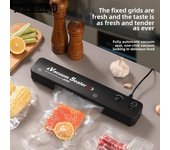 Máquina envasadora automática de alimentos, máquina selladora al vacío portátil para el hogar, máquina de cocina para sellar alimentos al vacío negro