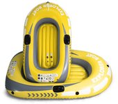 Barco inflable barco de pesca para 1 adulto y 1 niño barco divertido de verano canoa kayak S verde