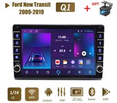 icreative Radio 2 Din Android GPS para coche navegación para Ford New Transit 2009-2019 con botón perilla reproductor Multimedia Audio estéreo Auto 1 + 16GB 1+16GB