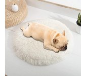 Cama redonda para gatos, casa de felpa para perros, alfombrillas para mascotas, cojín de felpa largo y suave, cesta cálida para mascotas, cojín para gatos, suministros para mascotas