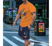 Conjunto de camiseta y pantalones cortos hawaianos con estampado 3D para hombre, de verano, para uso diario, de manga corta, para exteriores y playa. S
