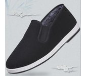 Zapatos negros sin cordones con suela de piel de vacuno para hombre: Paño cálido de otoño/invierno con forro de terciopelo, perfecto para trabajar y conducir. 41 negro