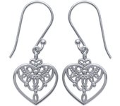 Les Trésors De Lily [K3804] - Boucles Argent 'Love' argenté (rhodié) - 15x35 mm plata