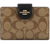 Cartera Bifold Wallet C0082 Signature Mini Wallet Mini Small Khaki [Coach] Mujer (IMCBI Negro) [Artículo]
