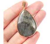 1 colgante con forma de gota de labradorita con borde de cobre para hombre y mujer, para hacer joyas, accesorios para collares, 26 x 36 mm 26x36mm