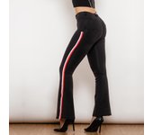 Shascullfites Melody Side Stripe Denim Flare Jeans Stretch Pants Slim Butt lift Flare Pants Scrunch Bum Black Jeans XS
