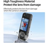 Tapas protectoras de lente para cámara panorámica Insta360 X4, transparentes, antivaho, resistentes y antiarañazos, accesorios portátiles.