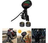 Sensor de presión de neumáticos de motocicleta mejorado Alarma de presión de neumáticos Sistema de monitoreo de presión de neumáticos a prueba de agua Instalaciones simples