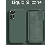 Funda para Xiaomi Redmi Note 11, Redmi Note 9, 10, 11S, 12 Pro, silicona líquida, a prueba de golpes, funda global para Redmi Note 11 Redmi Note 11 Global azul