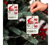 1/7 piezas de portamonedas de Navidad, clip de madera para billetes hecho a mano, adorno para billetera, dispensador de dinero, decoración colgante para árbol de Navidad para tarjetas de regalo en efectivo E