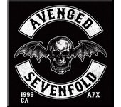 Avenged Sevenfold Imán de nevera con logotipo One Size blanco/negro