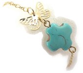 Les Trésors De Lily [J7037] - Bracelet Créateur 'Scarlett' turquoise doré turquesa