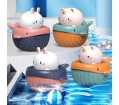 Juguetes de baño para niños pequeños de 0 a 12 meses, baño de bebé, juguete de aerosol para agua para bebés, niña, niño, bañera de 1 año, baño para niños, juguete de piscina Rabbit Bee
