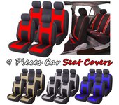 Fundas para asientos de coche estilo clásico compatible con airbag azul
