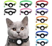Collar de gato Collar de gato reflectante con soporte AirTag y campana para gatos de niña y niño One Size