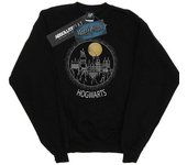 HARRY POTTER Sudadera con círculo de Hogwarts para mujer/señoras L negro