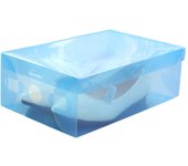 Cajas de zapatos de plástico plegables, organizador, caja ordenada apilable naranja