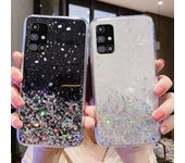 Funda de teléfono suave con purpurina brillante de lujo para Samsung Galaxy A12 A42 A02S M31S A 12 42 02S Carcasa trasera para Samsung A125F A025F for Samsung A025M color rosa
