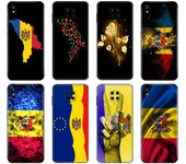 Funda de TPU negra para Xiaomi Redmi 7A 8 8A 9 9A 9C Funda Redmi Note 8T 8 Pro T Note 9 9S 9 Pro Funda con bandera de Moldavia Xiaomi Redmi 7A
