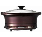 Parrilla Koizumi IH, olla, calentador de cocina IH, estufa IH de 1400 W, de sobremesa, 6 niveles de ajuste de calor, compatible con alimentos fritos, placa plana ondulada, color rojo KIH-1411/R rojo