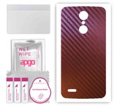 apgo skin sticker film foil vinyl for the BACK compatible with LG K8 (2017), scratch-resistant, easy to install - Carbon Chameleon CAKA5