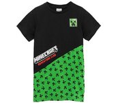 Camiseta de bloque de color Creeper para niños/niños de Minecraft 10-11 negro