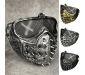 Máscara punk Disfraz de Halloween Máscara de demonio Rivetgrim Reapermask Máscara genial One Size negro