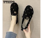 Zapatos de mujer Zapatos de suela plana Zapatos de trabajo informales Zapatos de mujer de suela blanda negros Zapatos de baile de red Zapatos de madre Antideslizantes 35 blanco