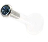Les Trésors De Lily [G7463] - Labret 'Mouche' turquoise turquesa