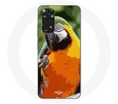 Coque pour Xiaomi Redmi Note 11 4G Aras Perroquet Orange vert