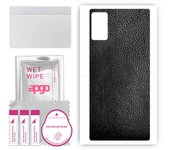 apgo Protective Skin Sticker for the back compatible with Cubot P40, Wrap Film, Foil, Vinyl - Pattern Black Leather